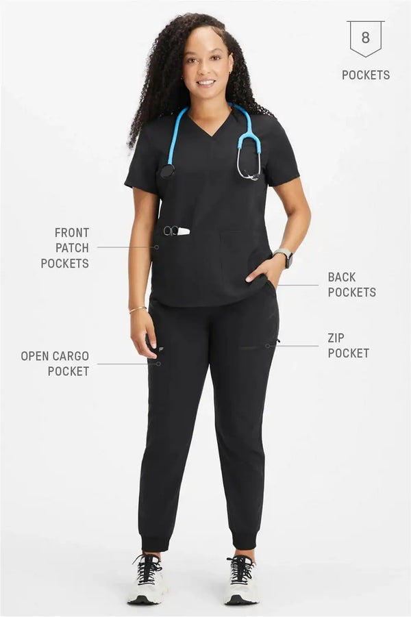 Method 2-Pocket Top + Mid-Rise On-Call Scrub Jogger
