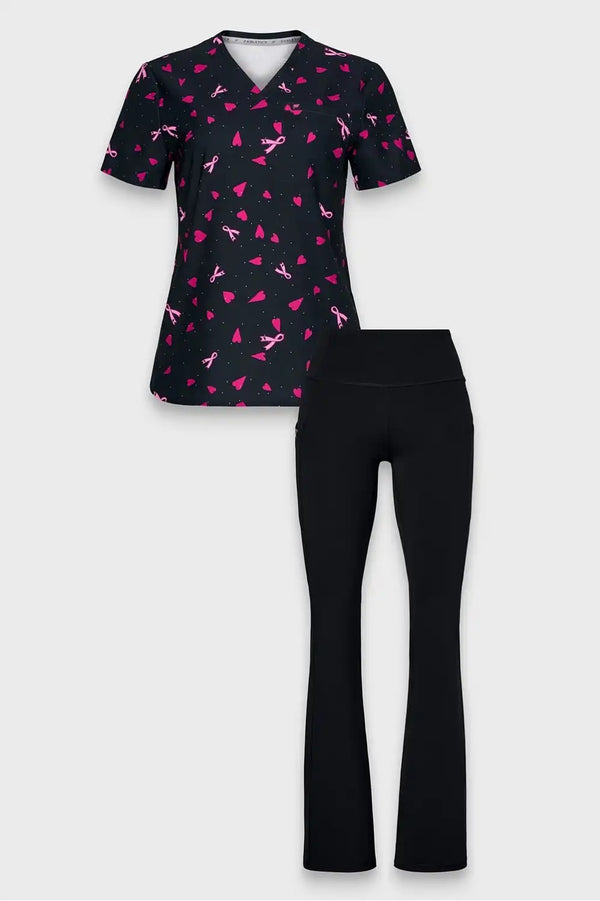 Vital 1-Pocket Top + Kick Flare Scrub Pant