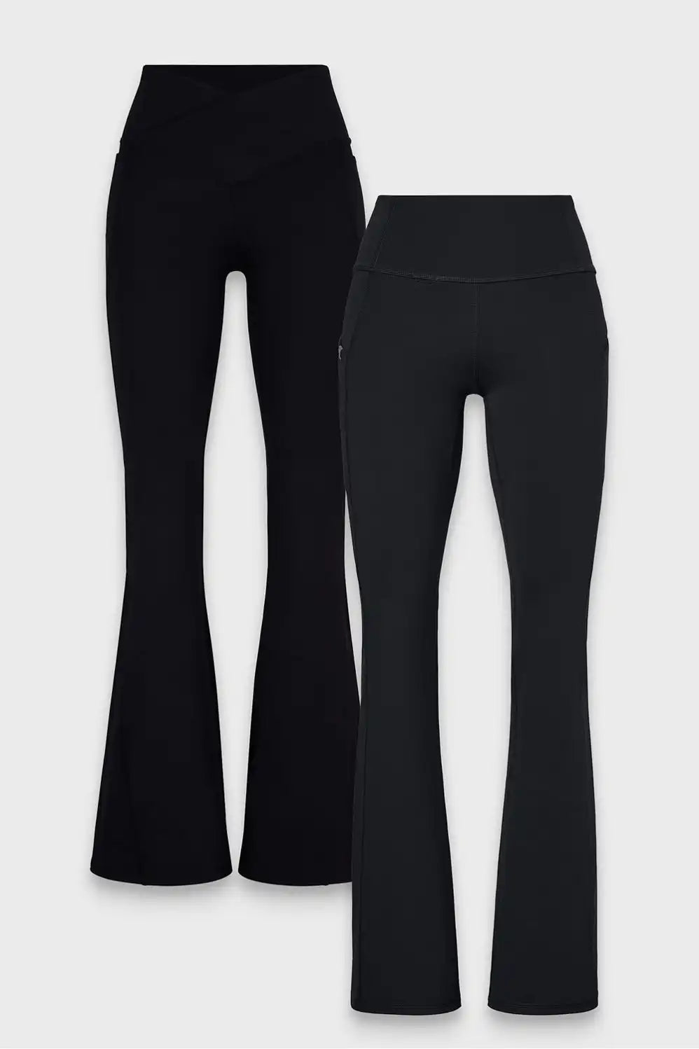 Oasis High-Waisted Crossover Flare + PonteFlex Kick Flare Legging Set