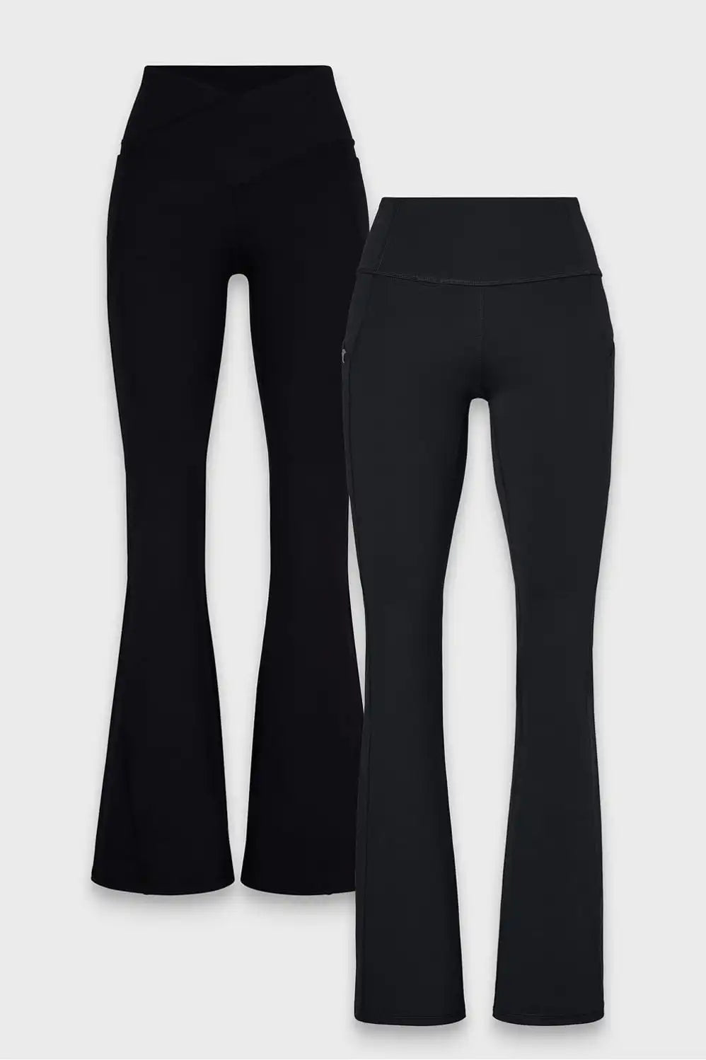 Oasis High-Waisted Crossover Flare + PonteFlex Kick Flare Legging Set