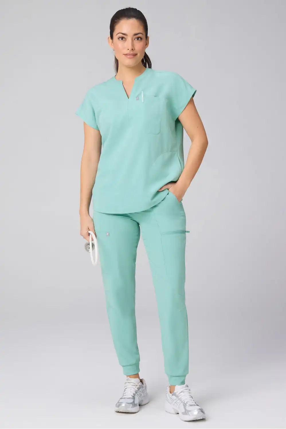 Evolve 3-Pocket Top + Mid-Rise On-Call Scrub Jogger Secondary image