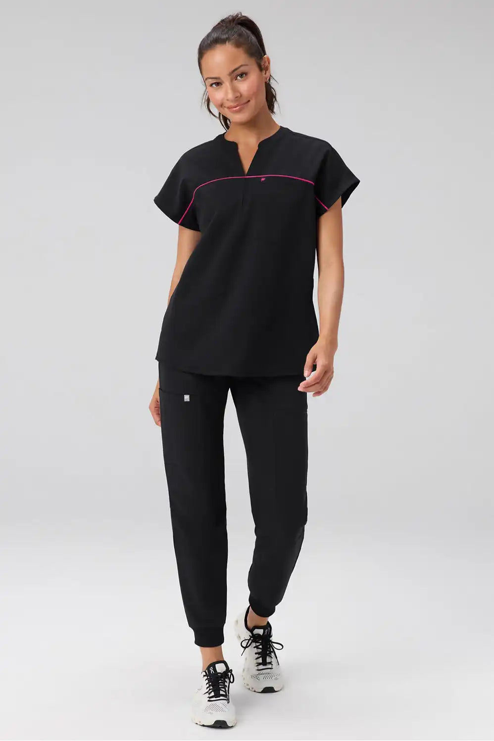 Evolve Oversized Scrub Top (Reflective) + Mid-Rise On-Call Scrub Jogger Secondary image