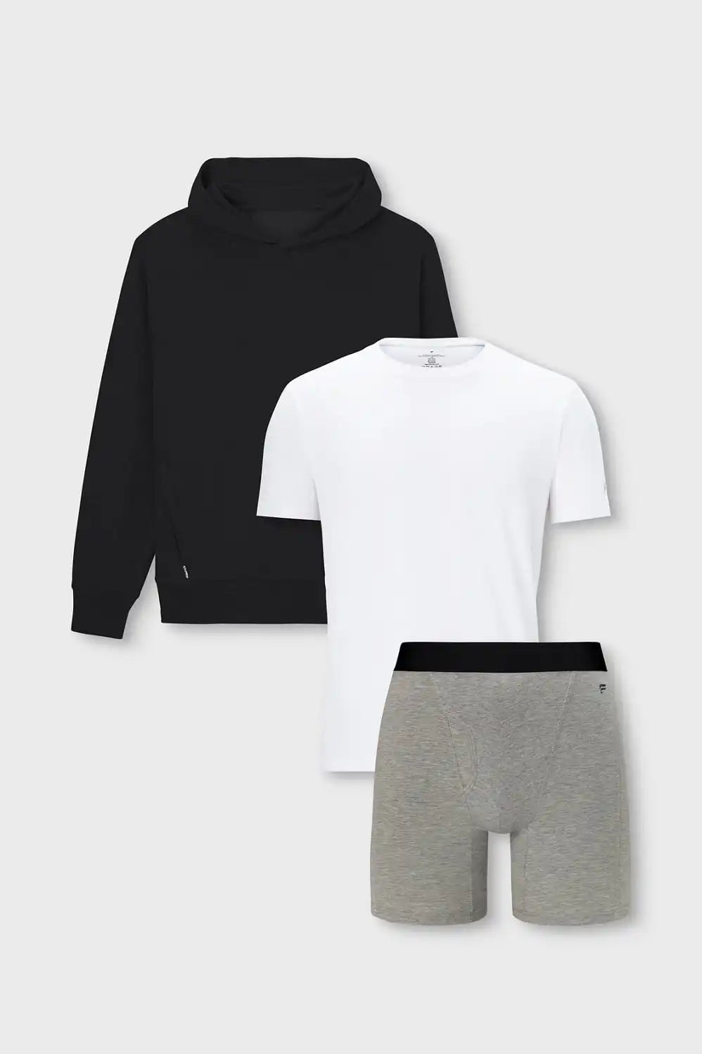 The 24-7 Boxer Brief + 24-7 Tee & Year Round Terry Hoodie 3-Piece Outfit