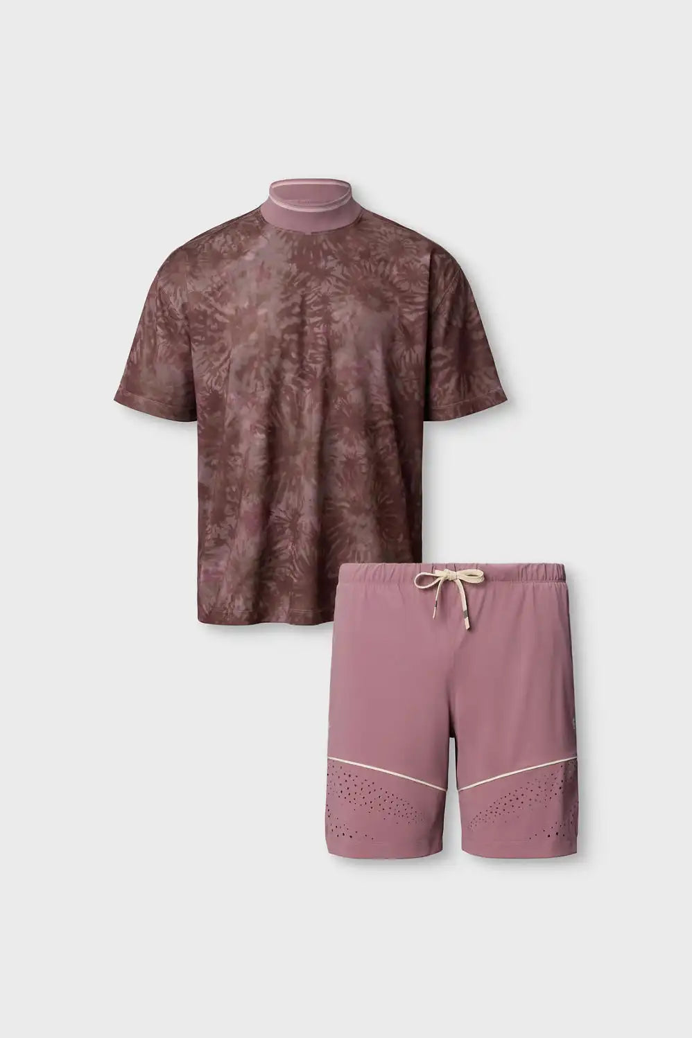 The Golf Mock Neck Tee (Oversized) + One Short Perforated 2-Piece Outfit