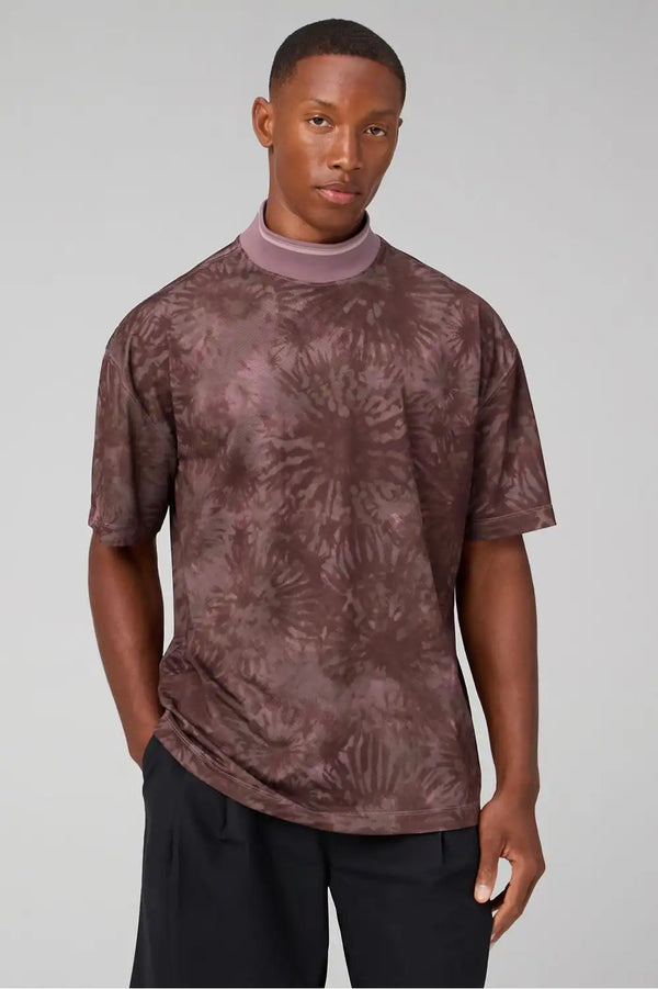 The Golf Mock Neck Tee (Oversized) + One Short Perforated 2-Piece Outfit