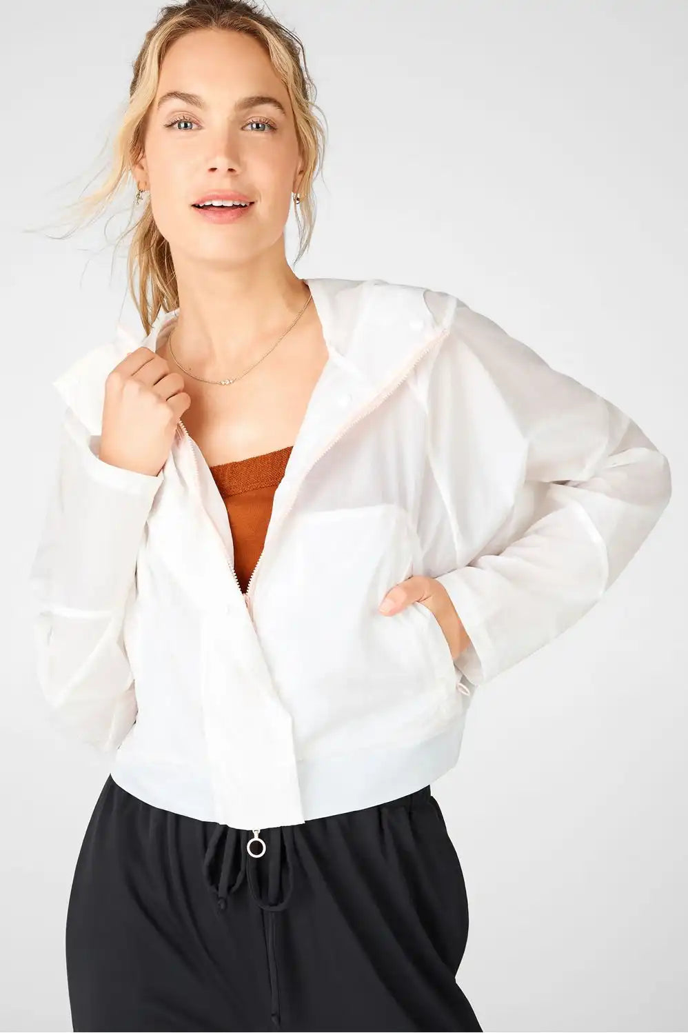 Halle Cropped Hooded Jacket Main image