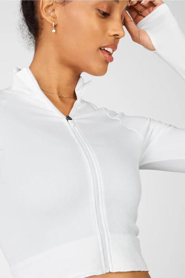 Luciana Rib Seamless Long-Sleeve Zip Up