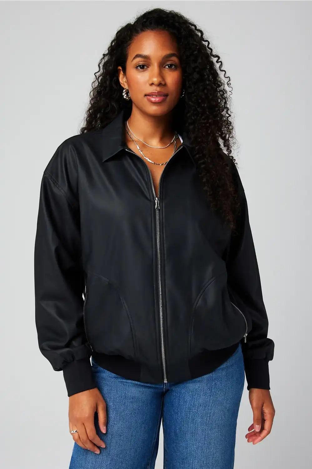 The Vegan Leather Bomber Jacket