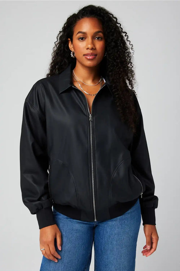 The Vegan Leather Bomber Jacket