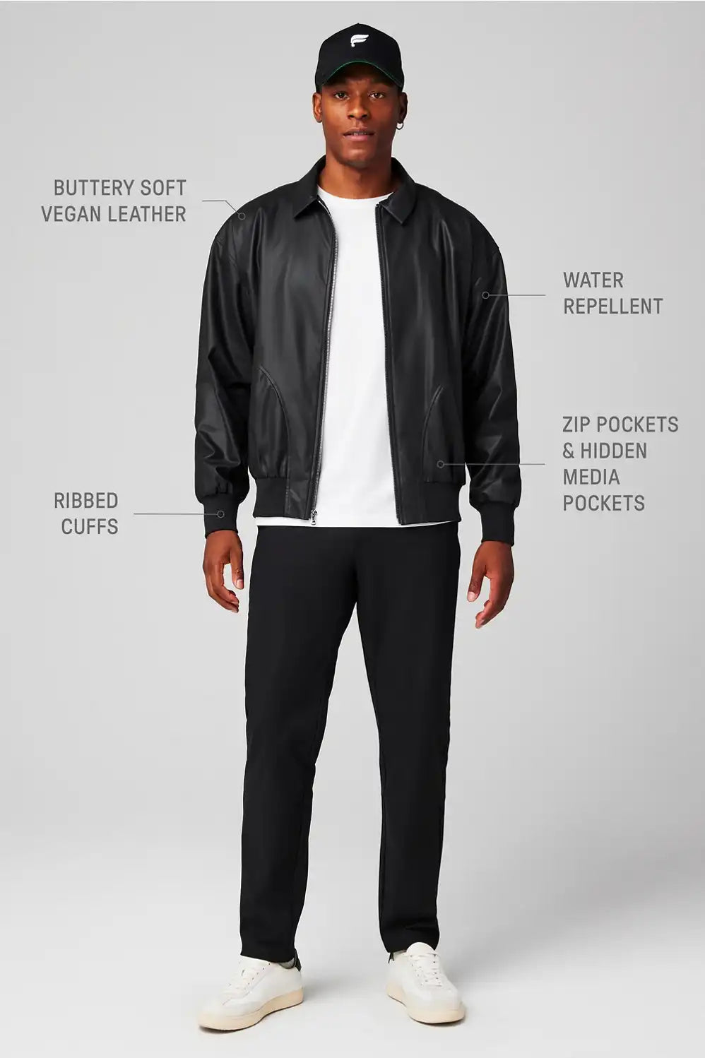 The Vegan Leather Bomber Jacket