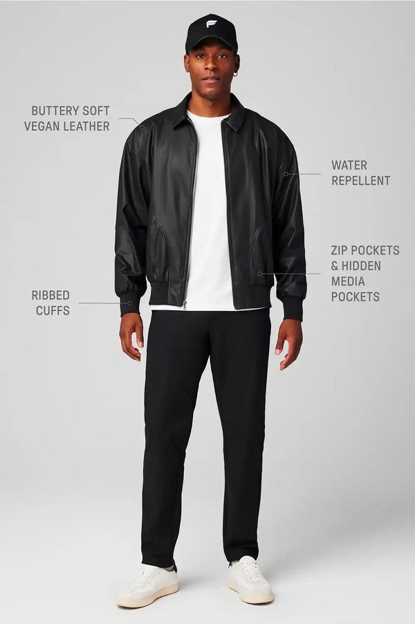 The Vegan Leather Bomber Jacket