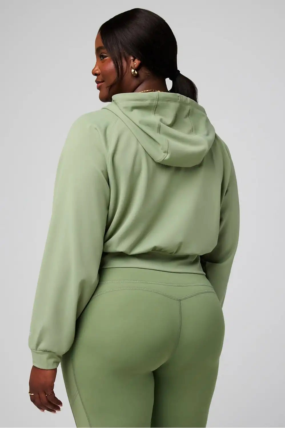 Cold Weather Full-Zip Cropped Hoodie