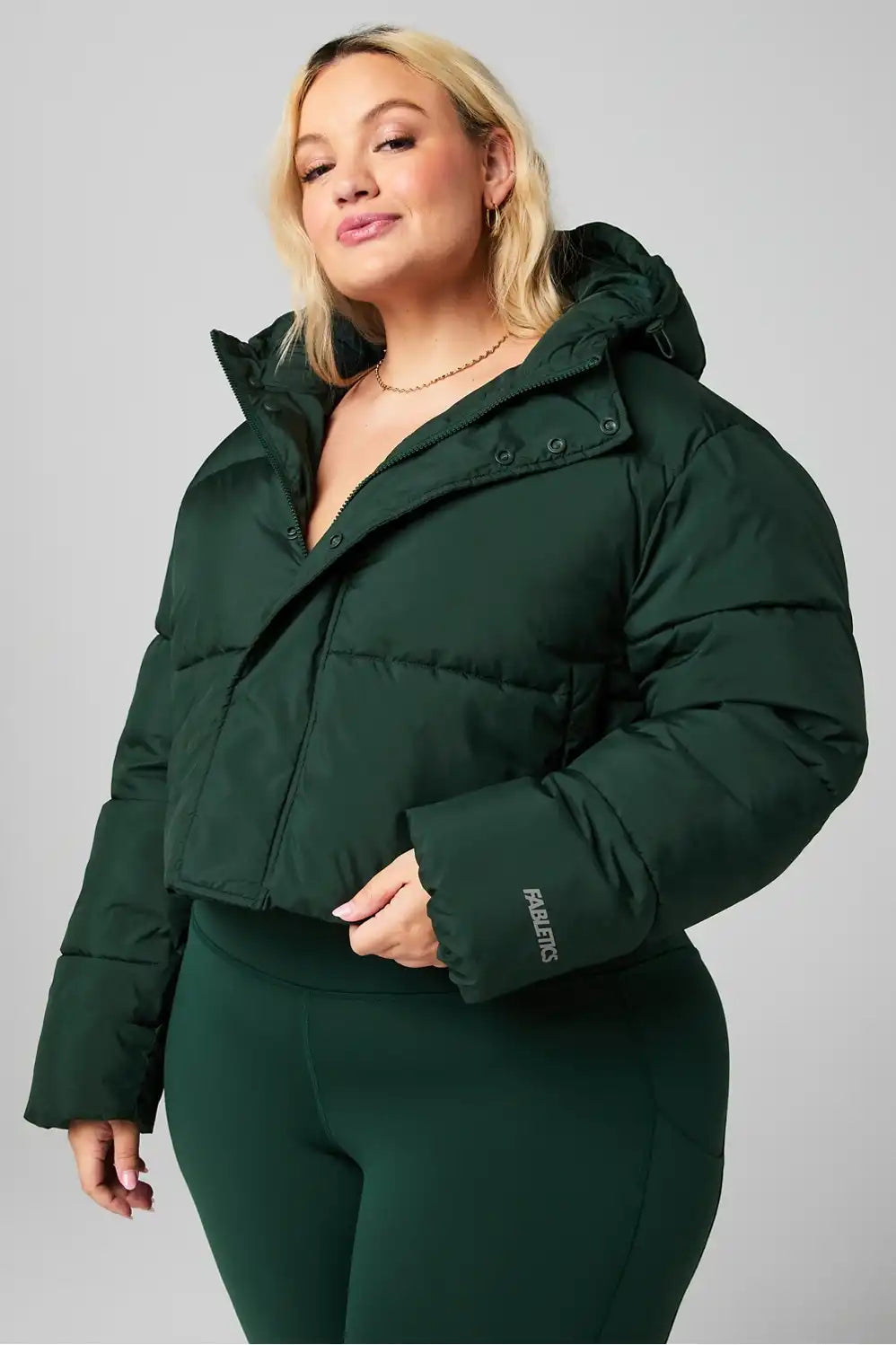 Essential Cropped Hooded Puffer