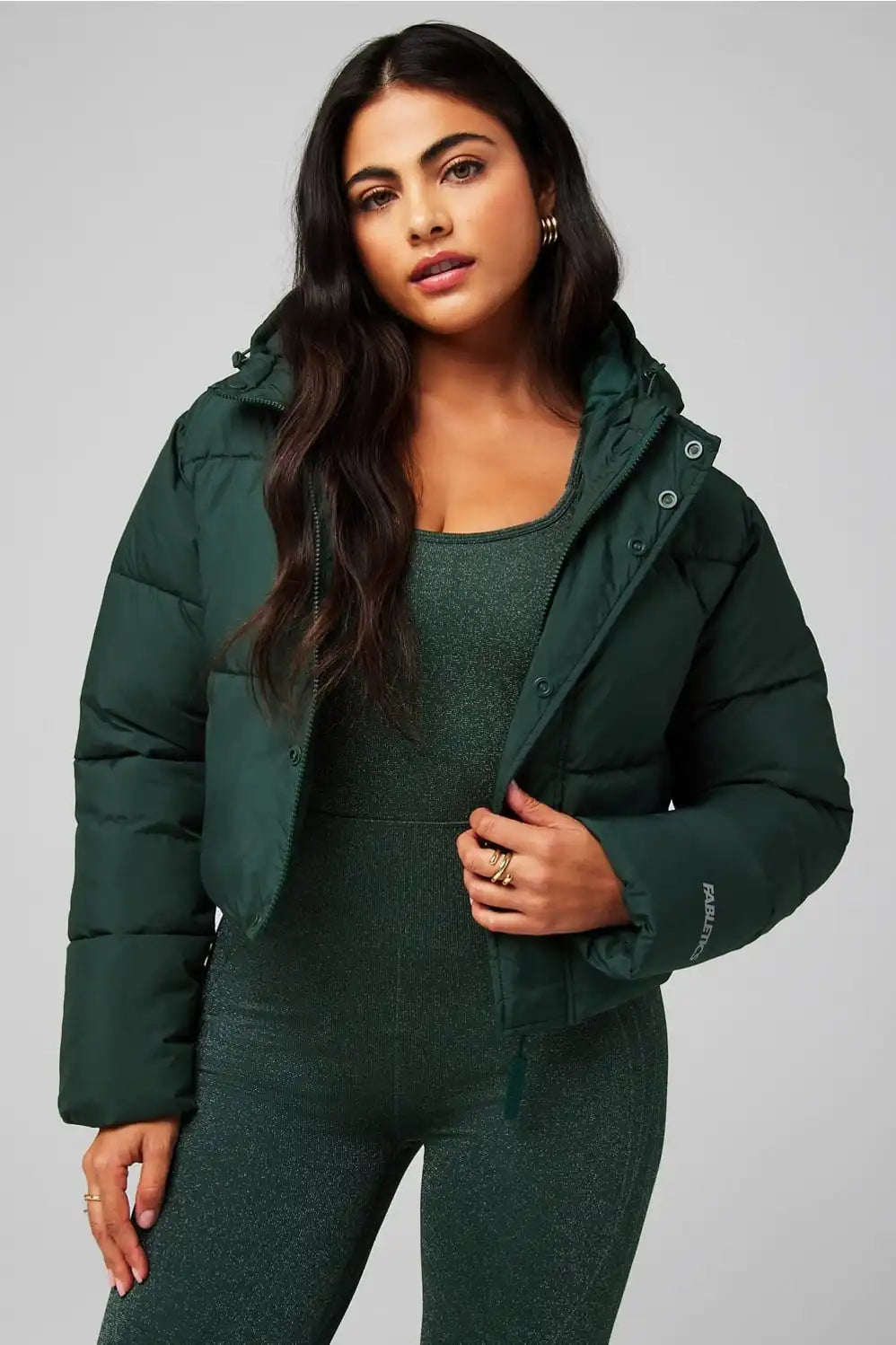 Essential Cropped Hooded Puffer Main image