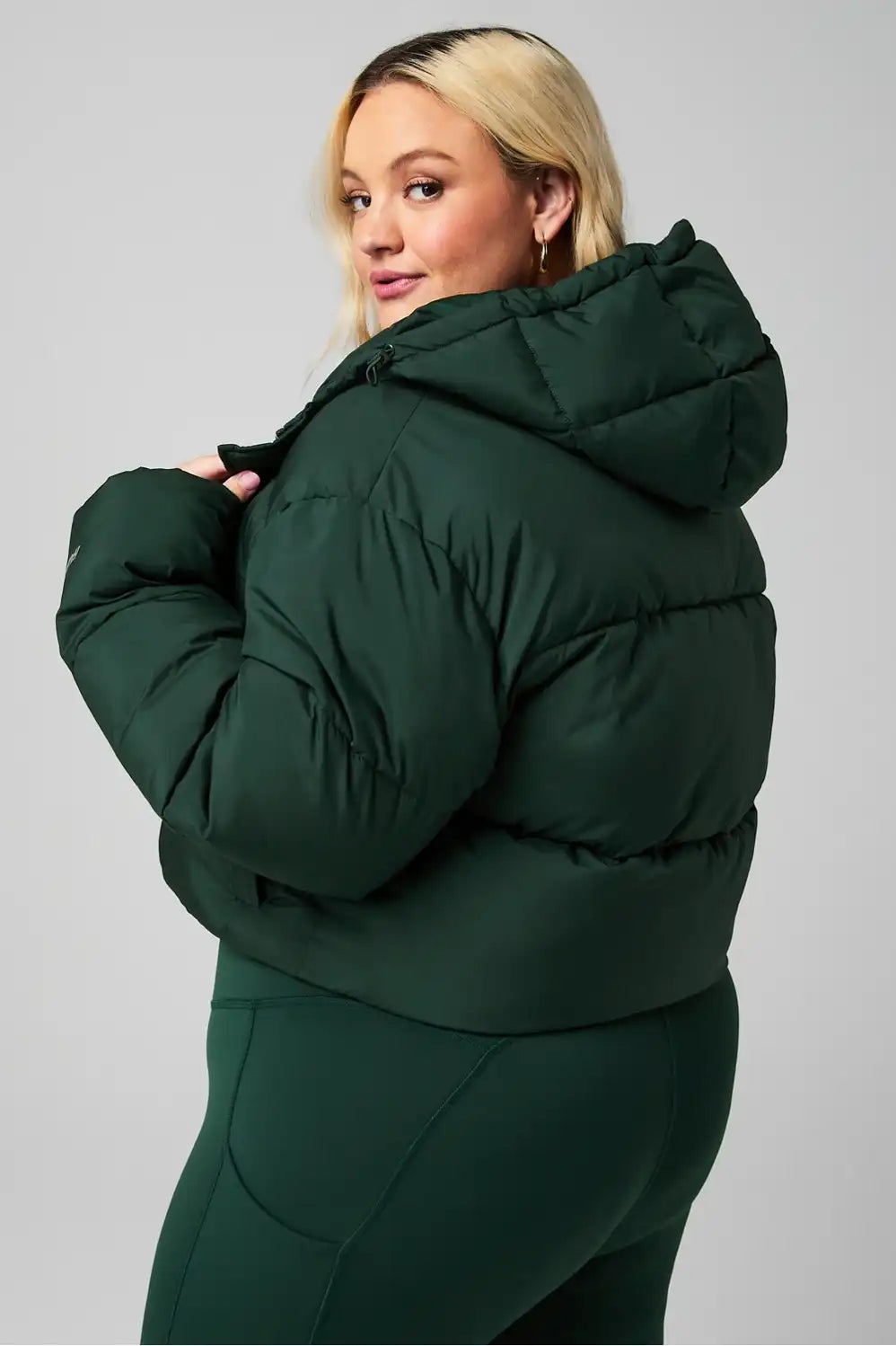 Essential Cropped Hooded Puffer