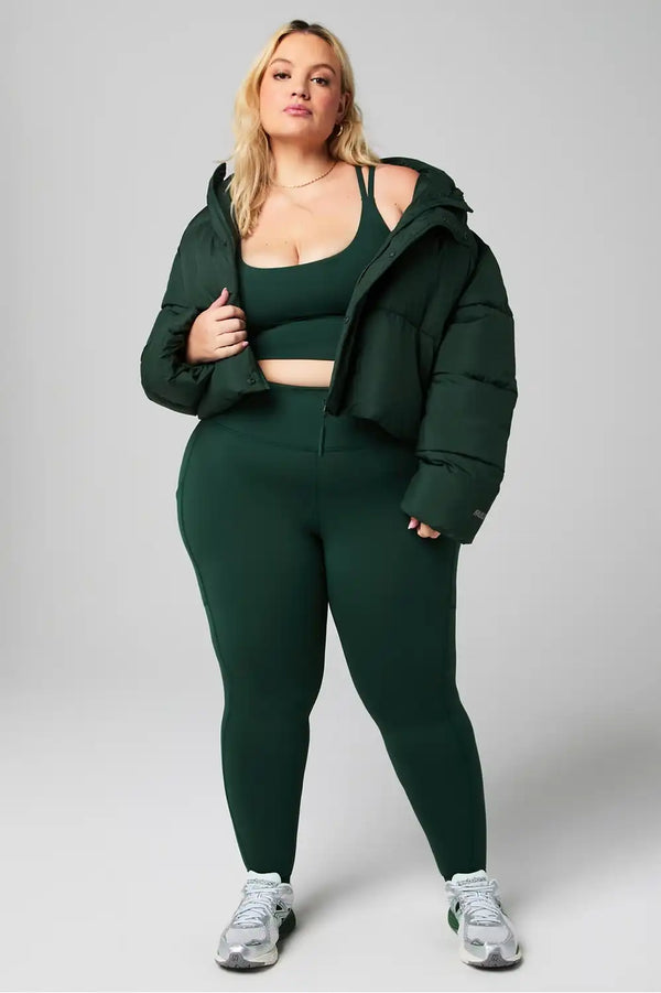 Essential Cropped Hooded Puffer