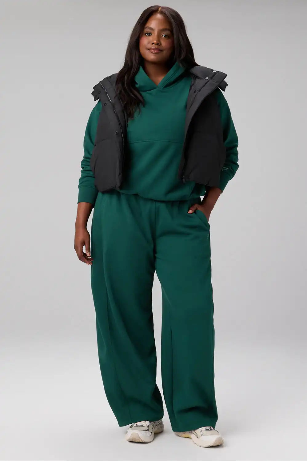 Essential Cropped Hooded Puffer Vest