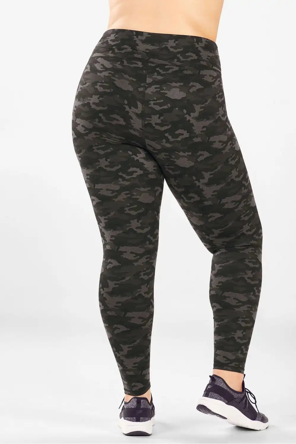 Mid-Rise Printed Heathered Legging