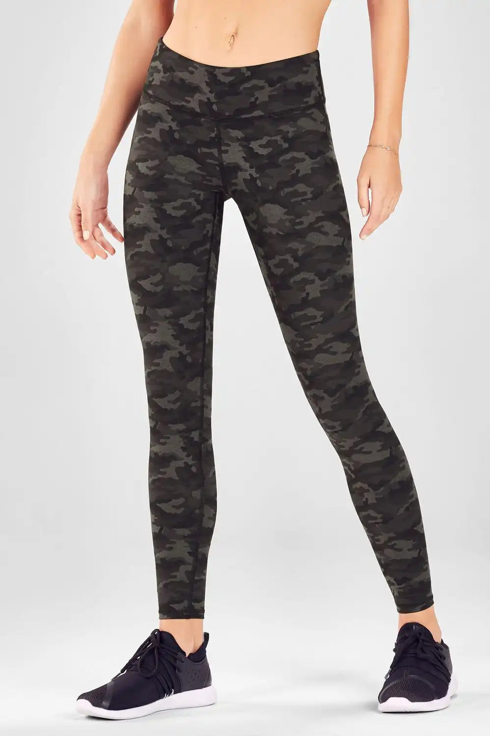 Mid-Rise Printed Heathered Legging