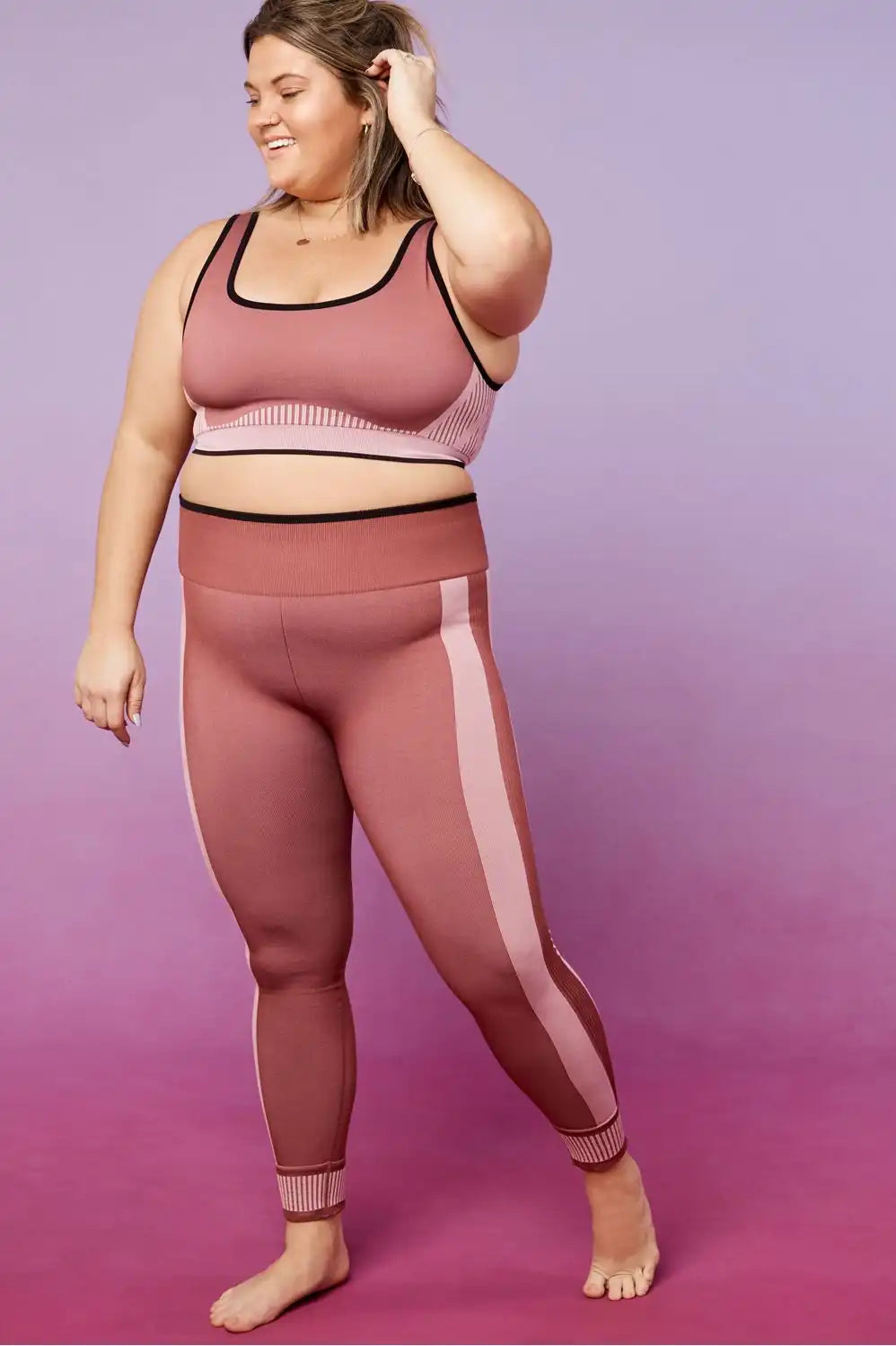 High-Waisted Seamless Colorblock Legging