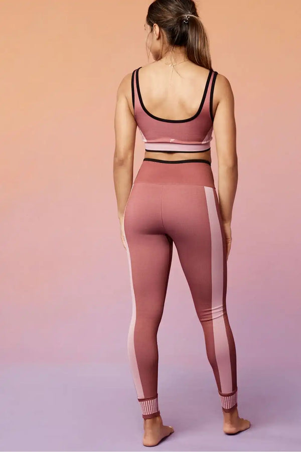 High-Waisted Seamless Colorblock Legging