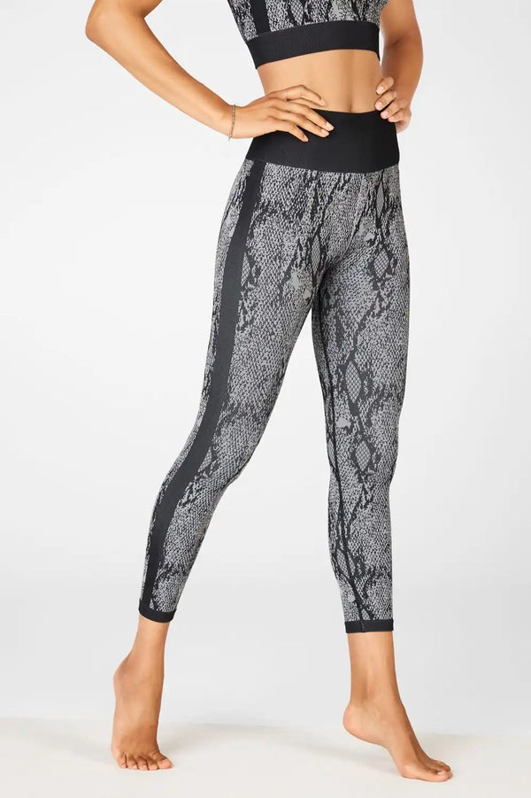 High-Waisted Seamless Snakeskin 7/8