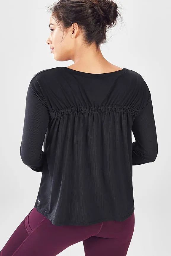 Cashel Long-Sleeve Cinched Back Top