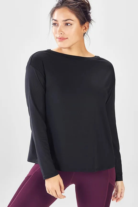 Cashel Long-Sleeve Cinched Back Top
