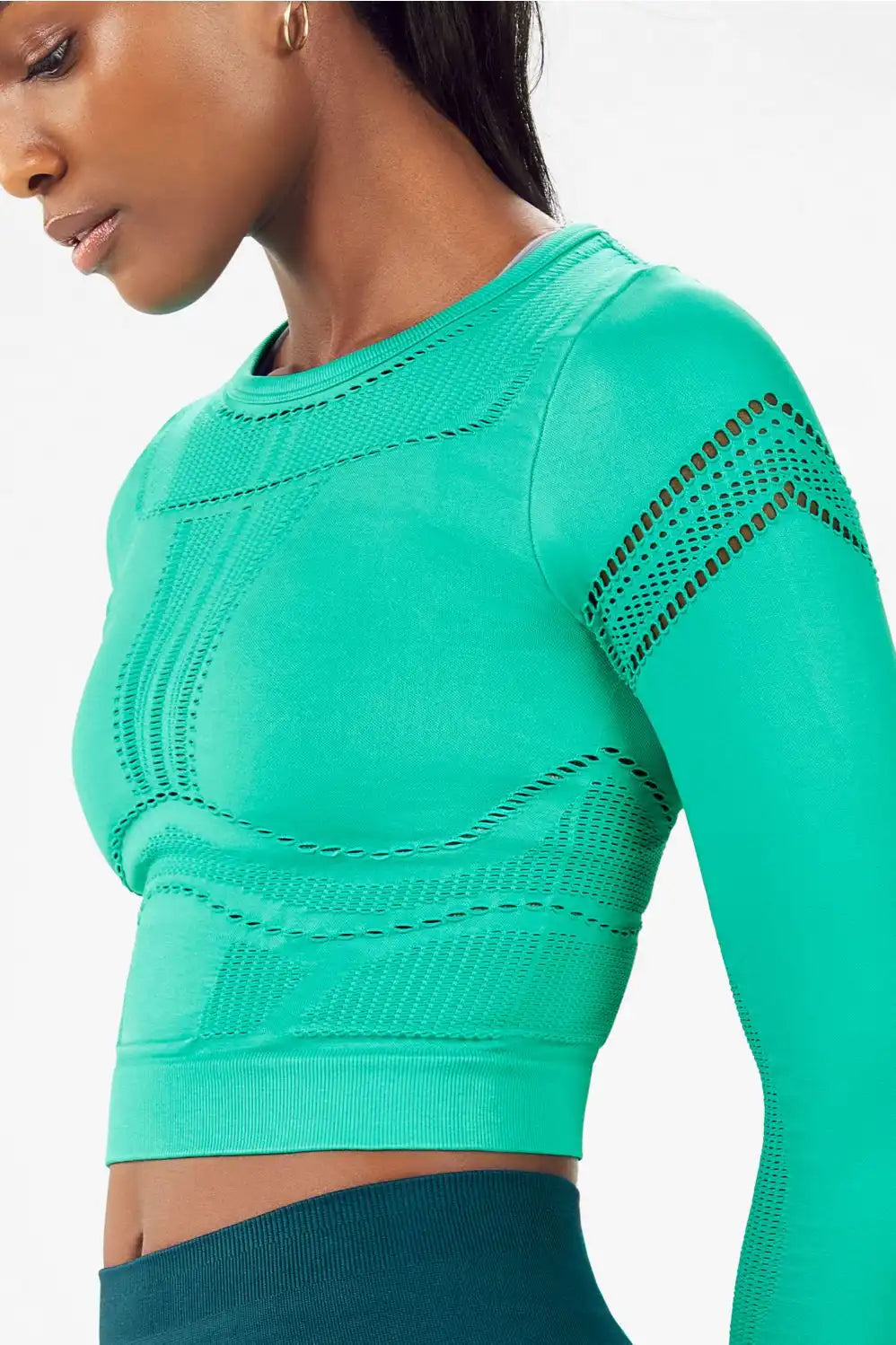 Jaymee Mesh Long-Sleeve Top