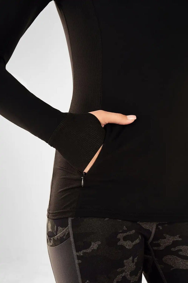 Cashel Half Zip Long-Sleeve Top