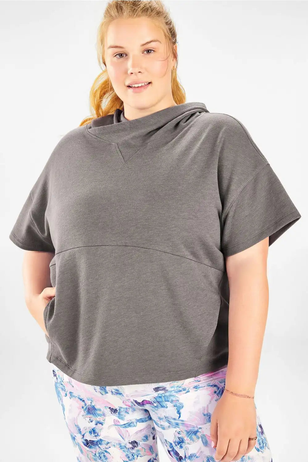 Hadley Hi-Low Short-Sleeve Tee Hoodie