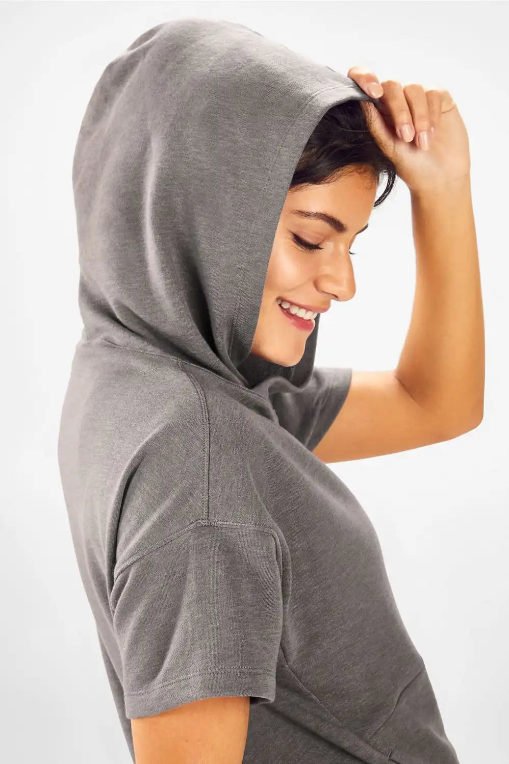Hadley Hi-Low Short-Sleeve Tee Hoodie