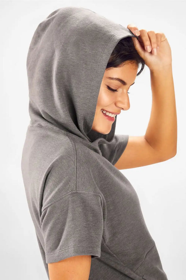 Hadley Hi-Low Short-Sleeve Tee Hoodie
