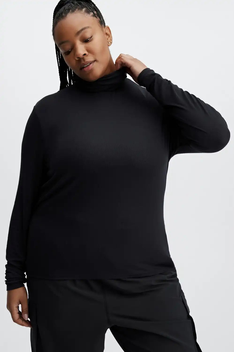 Jess Long-Sleeve Turtleneck Top
