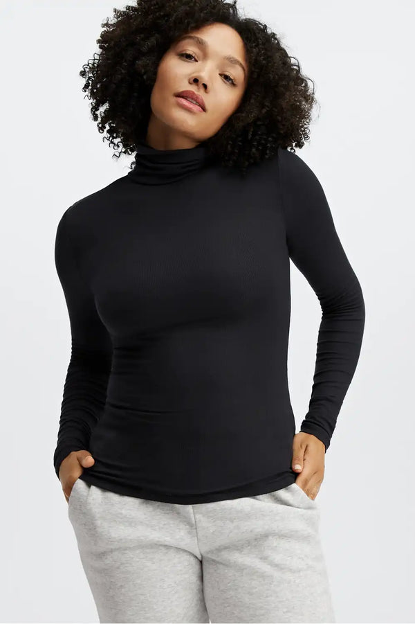 Jess Long-Sleeve Turtleneck Top