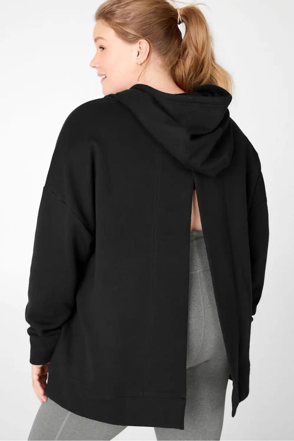 Eco-Conscious Open-Back Hoodie