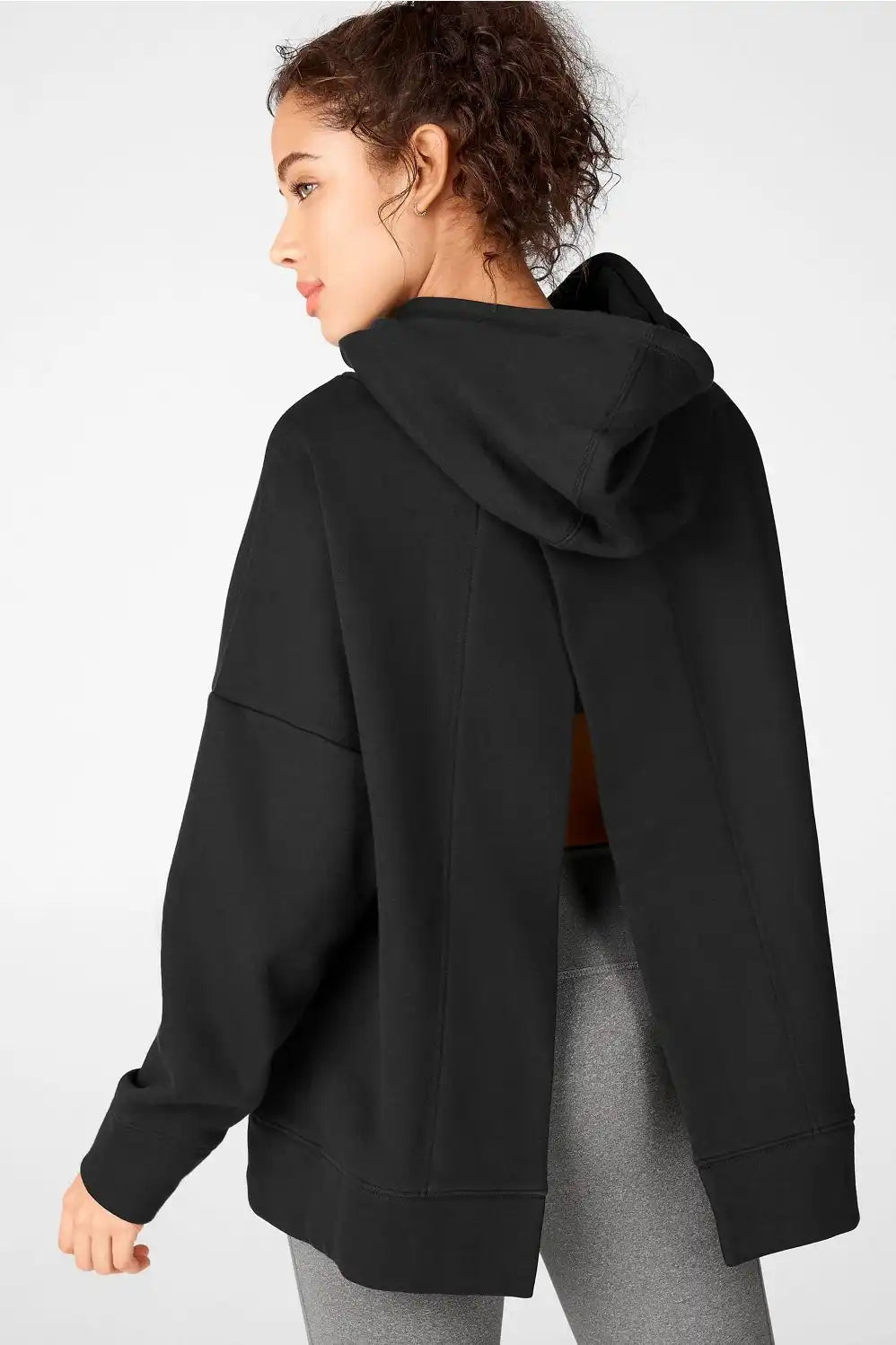 Eco-Conscious Open-Back Hoodie