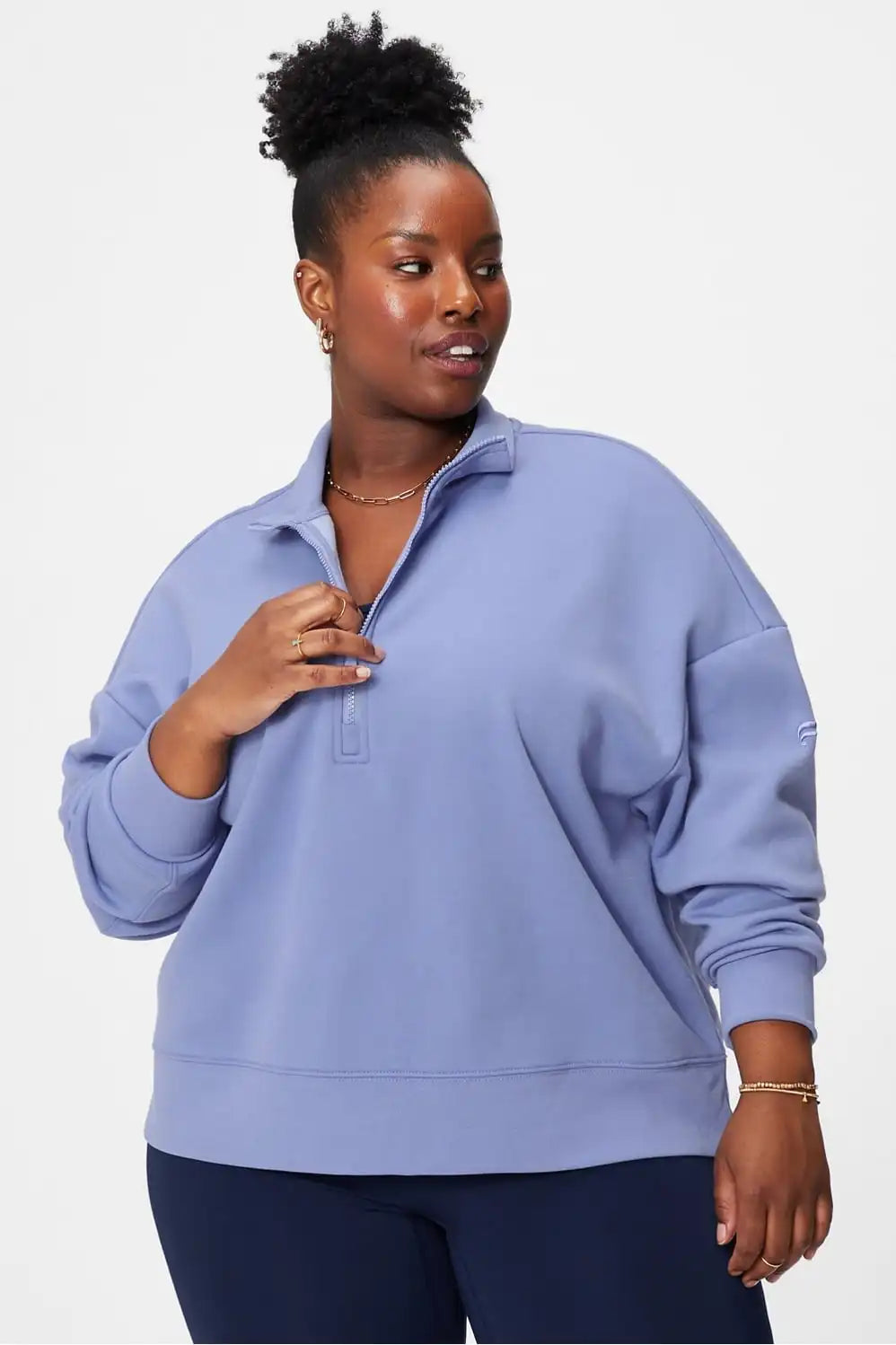 Catarina Mock Neck Zip Pullover