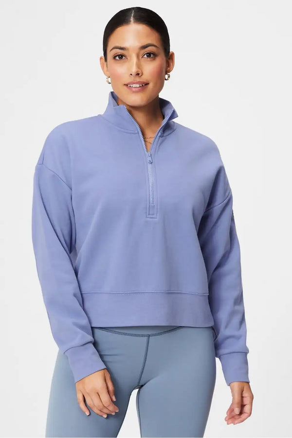 Catarina Mock Neck Zip Pullover