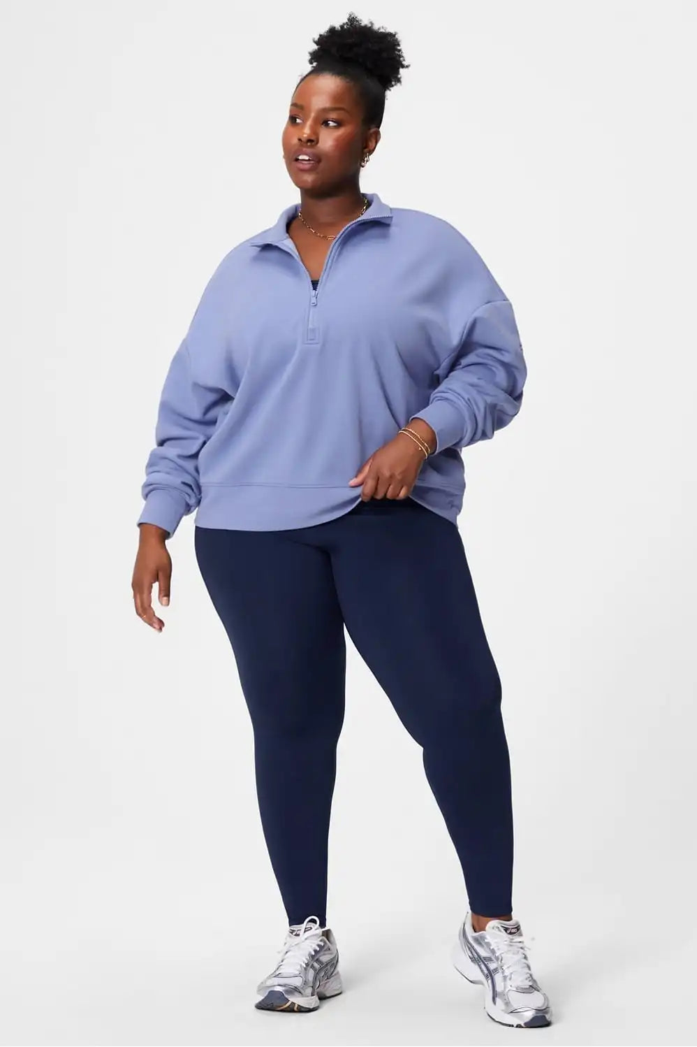 Catarina Mock Neck Zip Pullover