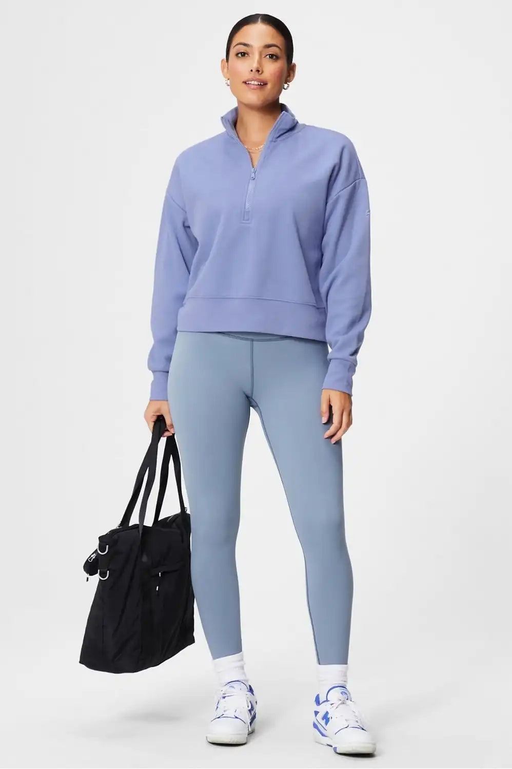 Catarina Mock Neck Zip Pullover