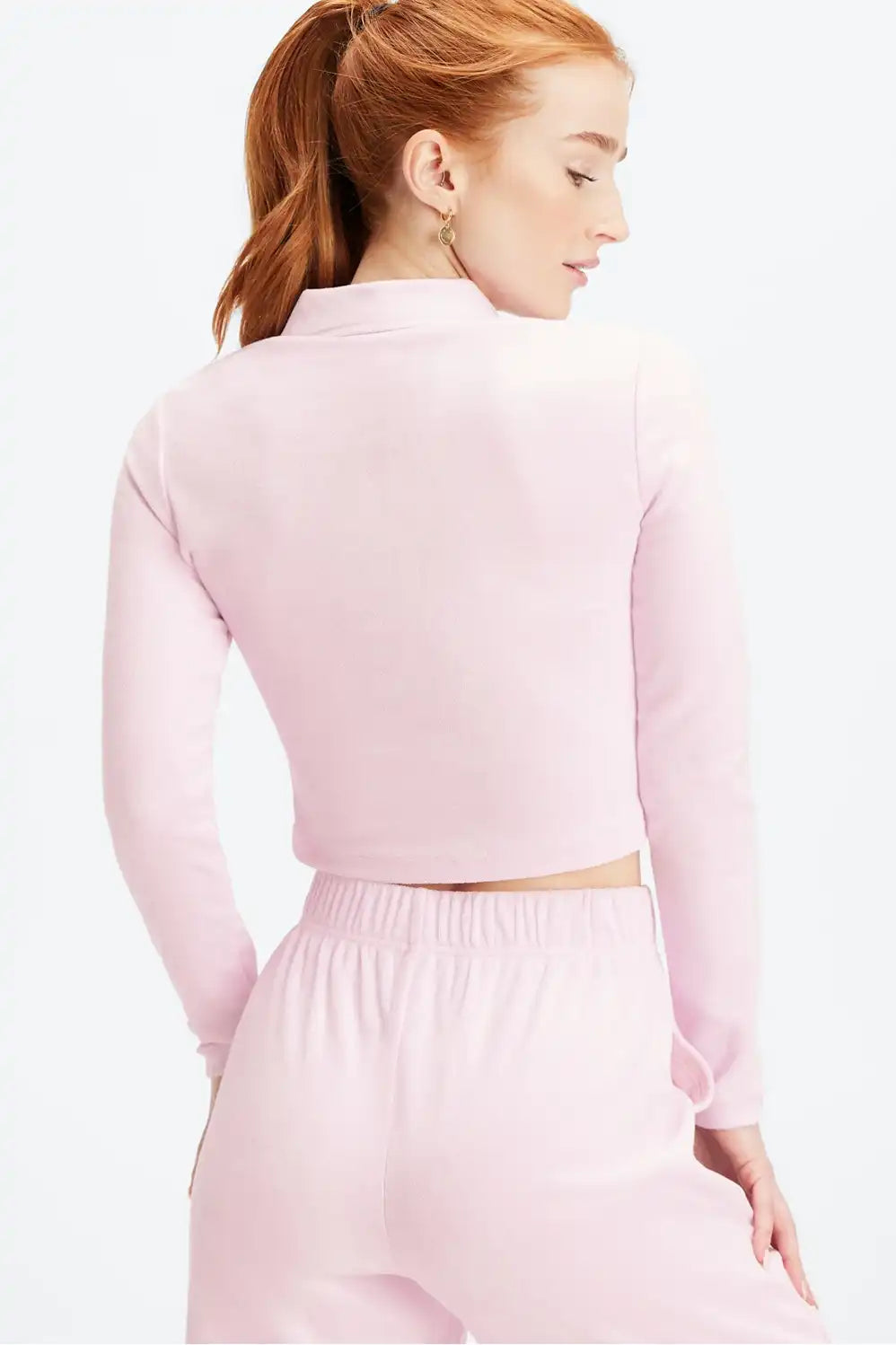 Terry Long-Sleeve Cut Out Top