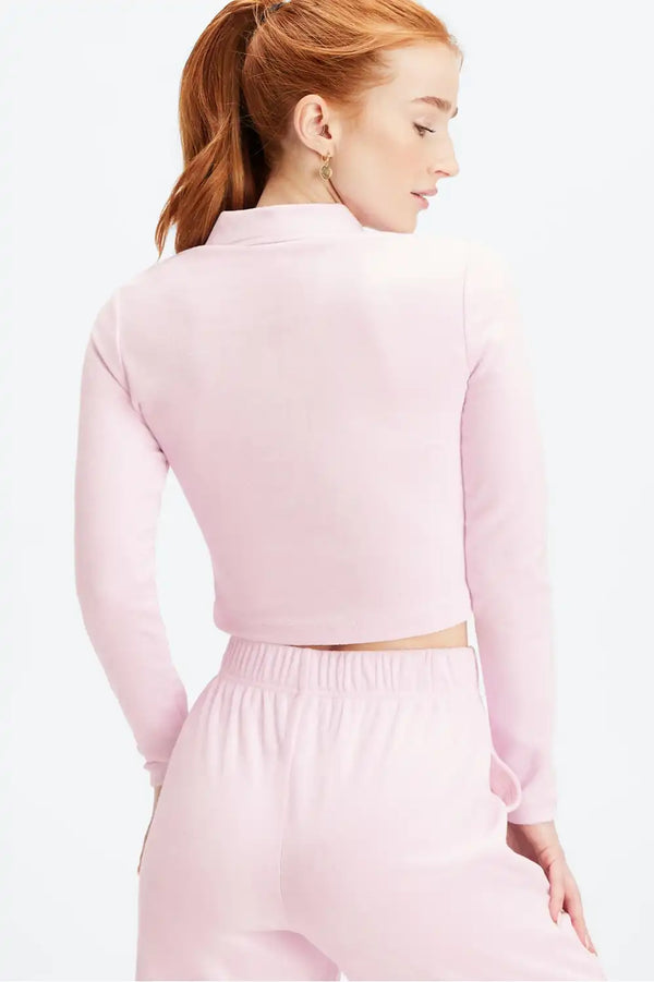 Terry Long-Sleeve Cut Out Top