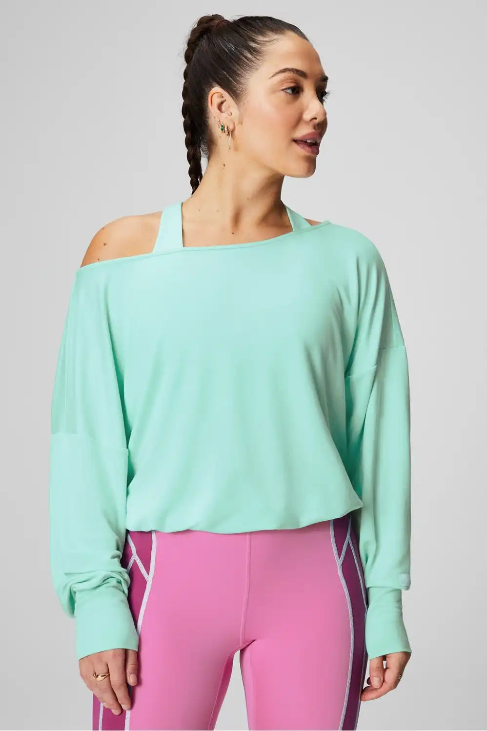 Luxe Terry Off Shoulder Pullover Main image