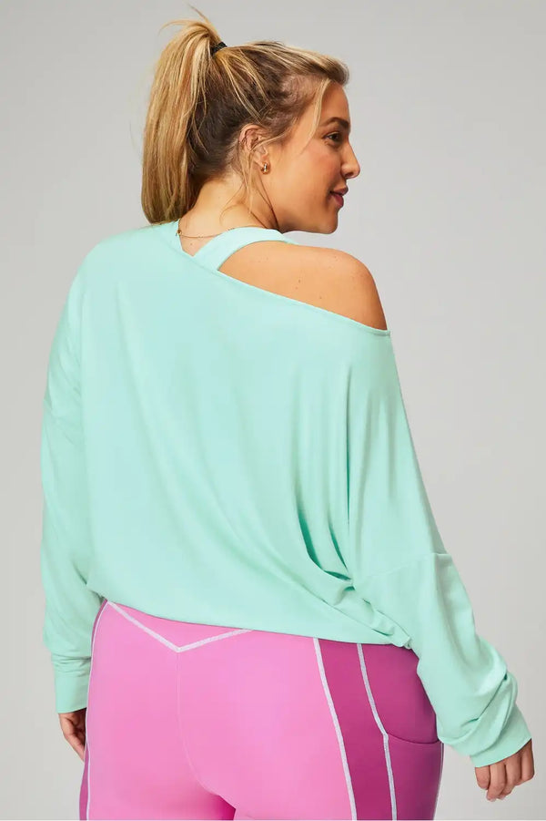 Luxe Terry Off Shoulder Pullover