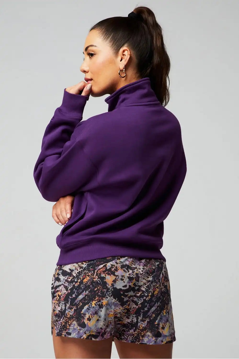 Cozy Fleece Half Zip Sweatshirt Secondary image