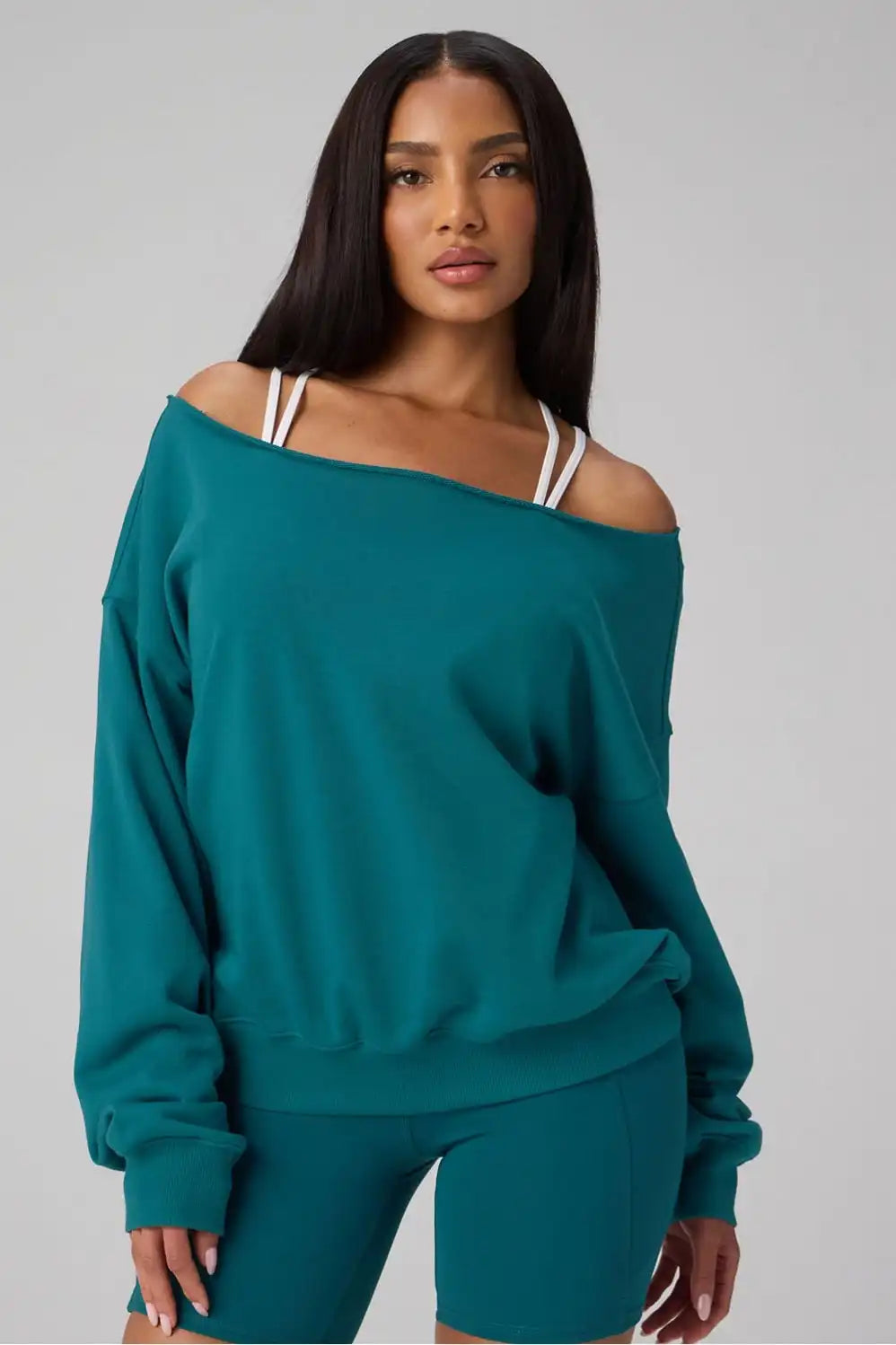 Year Round Terry Off Shoulder Sweatshirt