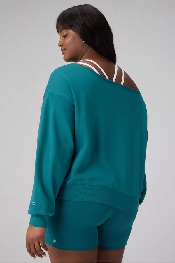 Year Round Terry Off Shoulder Sweatshirt