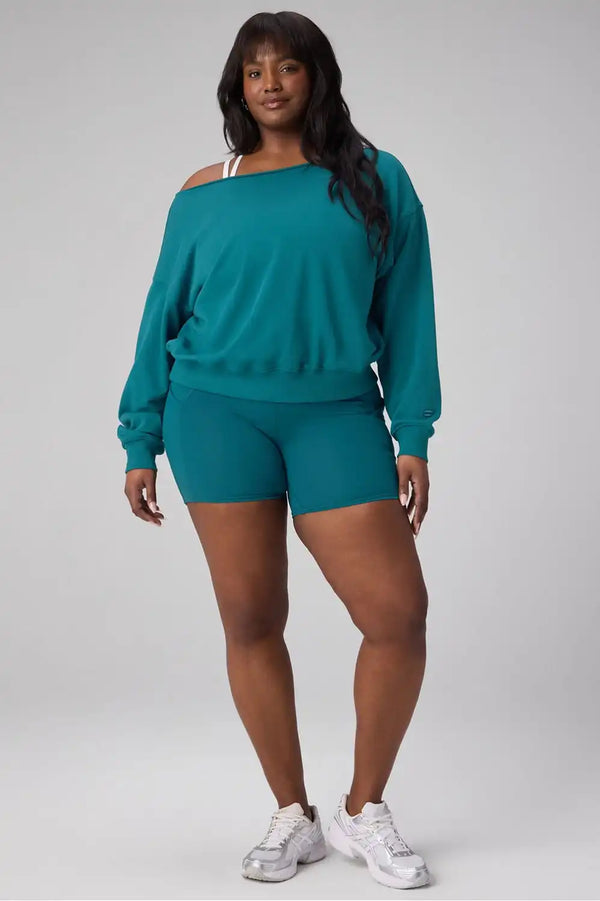 Year Round Terry Off Shoulder Sweatshirt