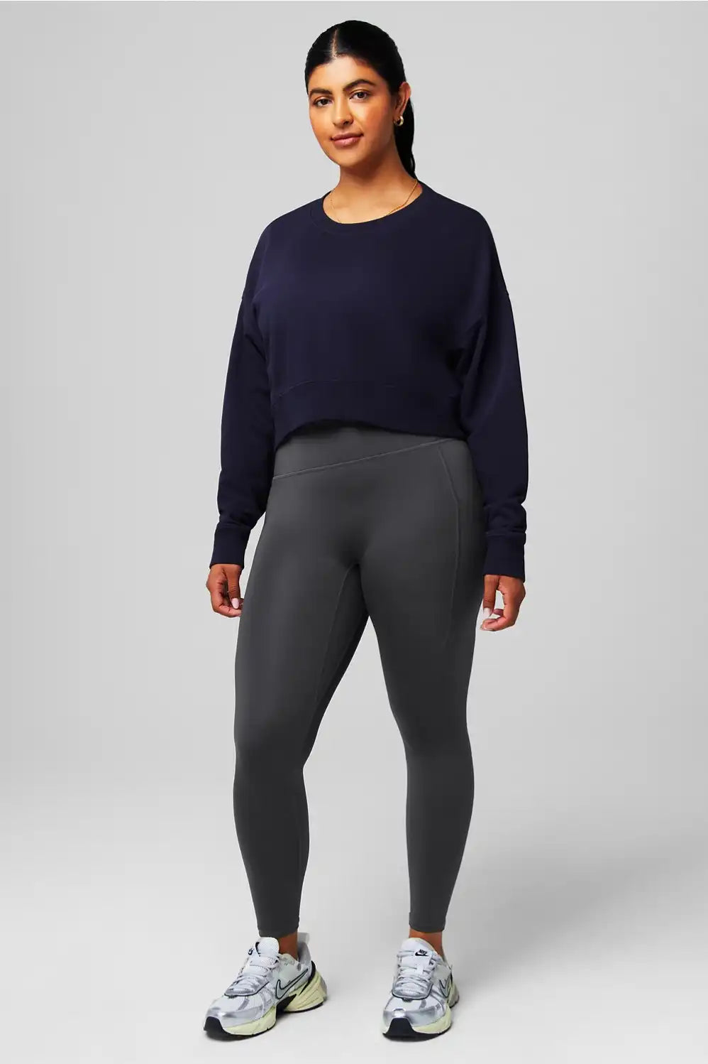 Year Round Terry Cropped Sweatshirt